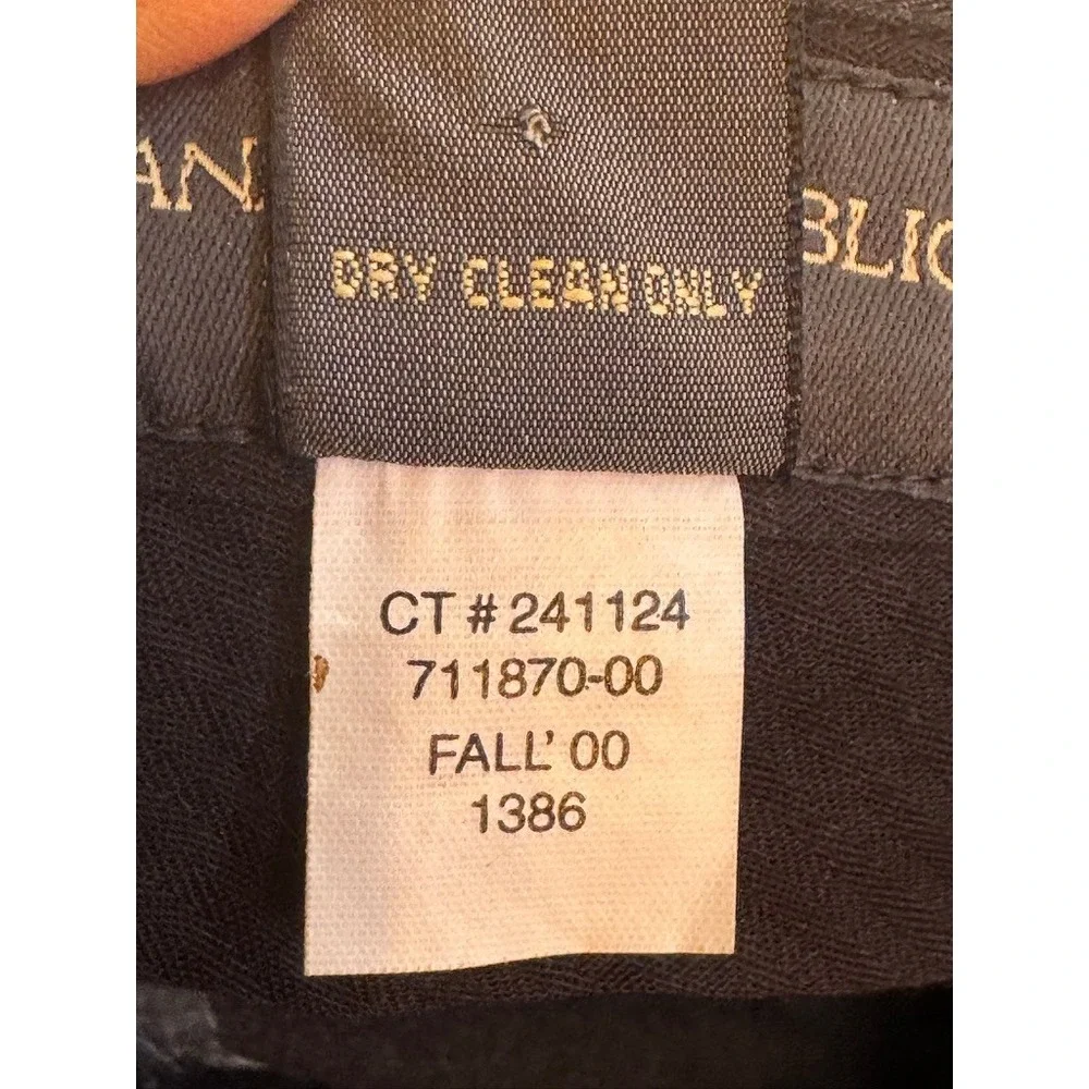 Banana Republic Stretch Mens 36R Gray Flat Front Straight Leg Pants Fall 2000